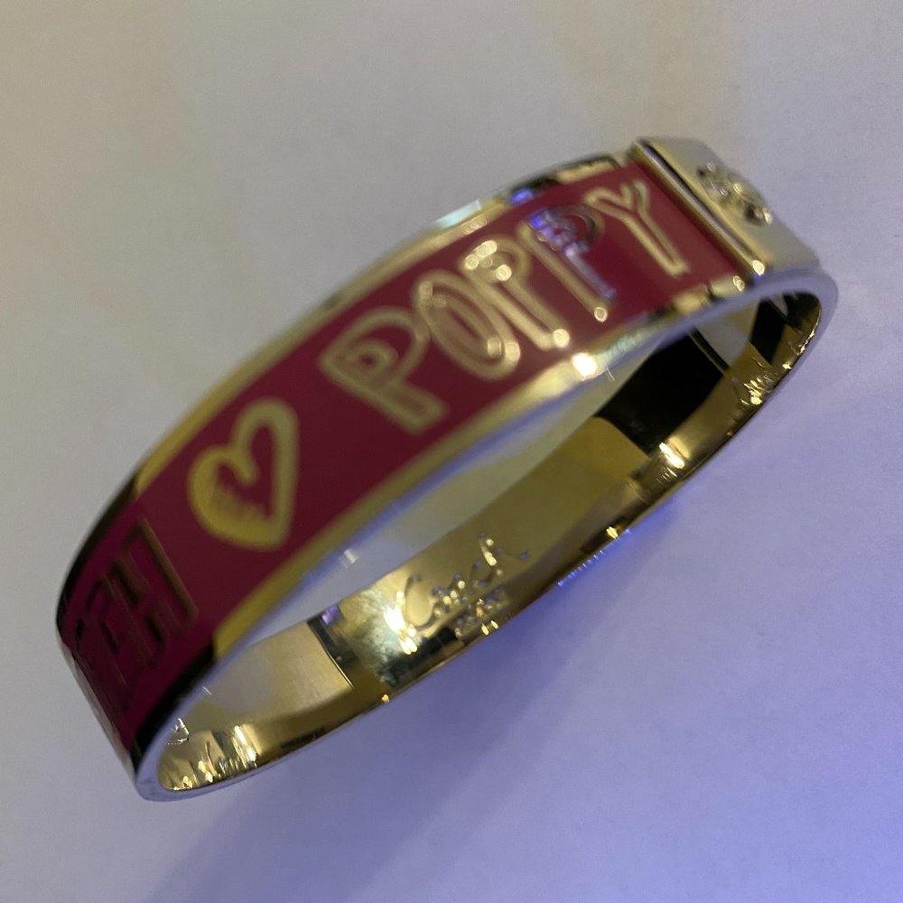 Coach Pink Poppy Bangle Bracelet